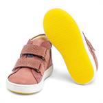 Læder sneakers til børn med velcro fra Bundgaard